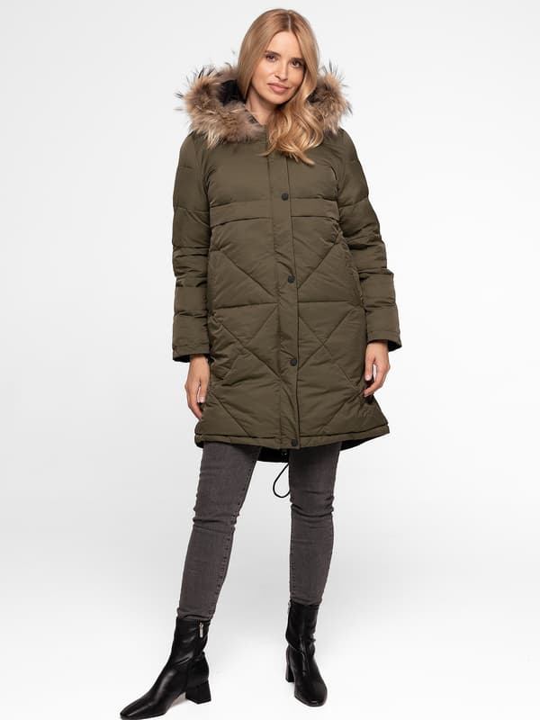 VENDBAR DAMEPARKA MED HÆTTE