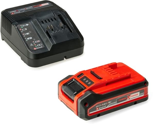 Einhell X-Change PLUS 18 V Li-jon 4 Ah batteri + laddare
