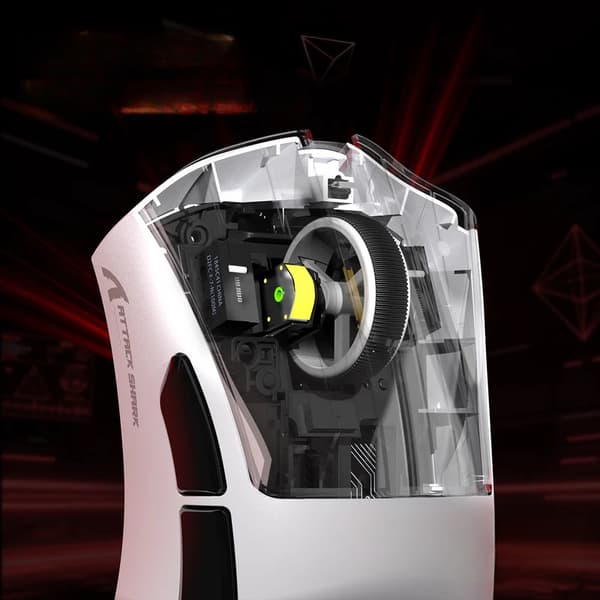 Attack Shark V3 Trådlös Optisk Gamingmus Vit 25000 DPI