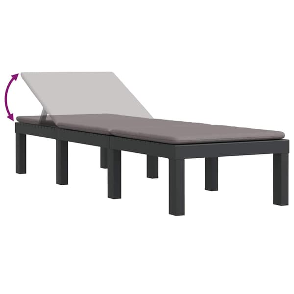 vidaXL Solstol med dynor antracit, PP