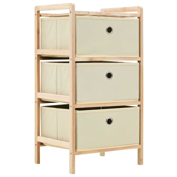 vidaXL Hylly 3 kangaskorilla setripuu beige