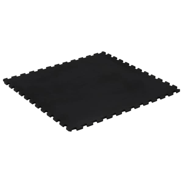 vidaXL gummimåtte, sort, 12 mm, 100x100 cm