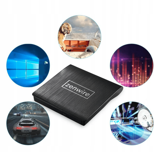 ECD829-Y USB 3.0 DVD- och CD-brännare, gul