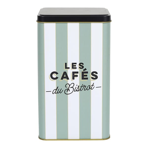 Bistrot kaffedåse grønne striber