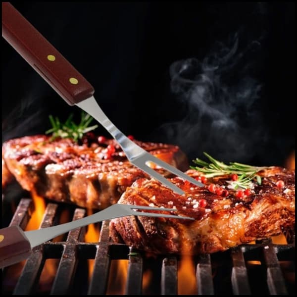 GRILLREDSKAB TILBEHØR RETTSKAB TUNGE SPATLER GRILL 3-I-1 SÆT