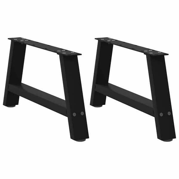 vidaXL sofabordsben, 2 stk., sort, 70x(30-31) cm, stål