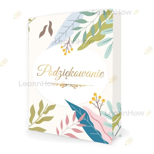 A5 foldet diplom - Tak Flora (5 stk.)