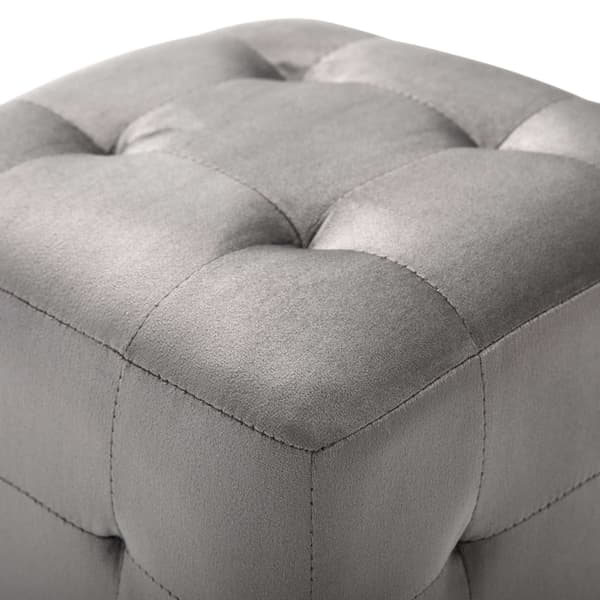 vidaXL Sängbord, set om 2, grå, 30x30x30 cm, sammet