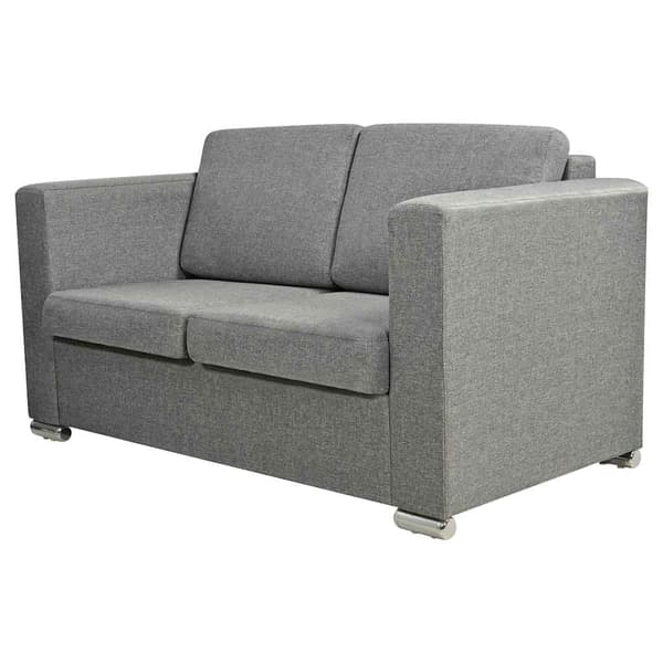 vidaXL 2-sits klädd soffa ljusgrå