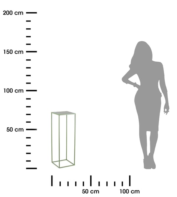 Grønt stående blomsterstativ 70 cm
