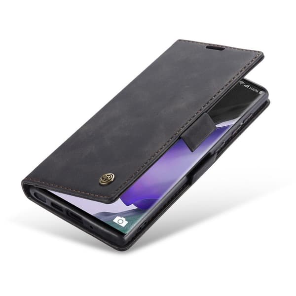 CASEME Etui til Samsung Galaxy Note 20 Ultra, Læderpung, Sort