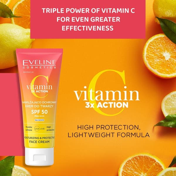 Återfuktande och skyddande ansiktskräm SPF 50