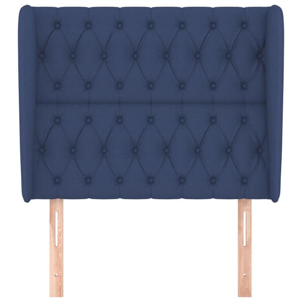 vidaXL Vingad nackstöd blå 103x23x118/128 cm tyg