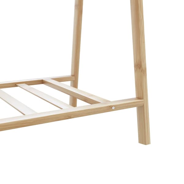 vidaXL Vaateteline hyllyillä 96x45,5x150,5 cm bambu