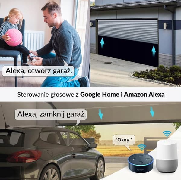 Zigbee Tuya Garageportskontroll med Sensor
