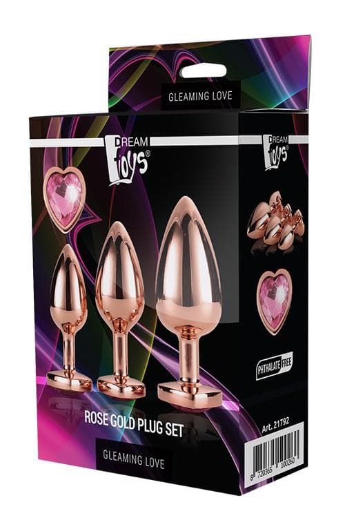 GLEAMING LOVE ROSE GOLD PROP SÆT