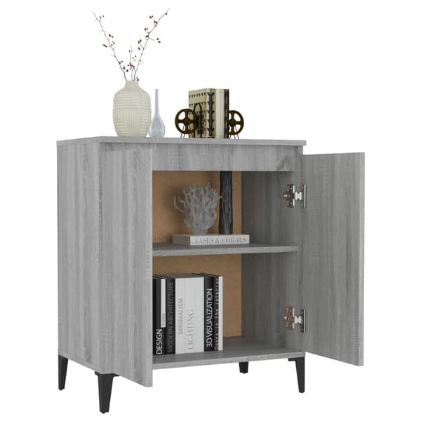 vidaXL kommode, grå Sonoma-eg, 60x35x70 cm