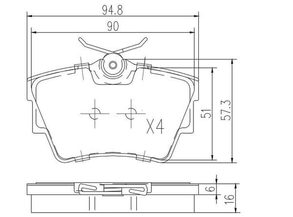 FT29513 FAST BREMSEKLODSER BAG