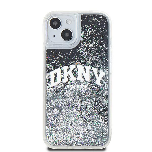 DKNY Liquid Glitter Big Logo-cover til iPhone 15 Plus, sort