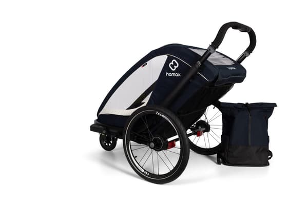 Hamax - BREEZE ONE Cykelkärra - Marinblå/Cräm
