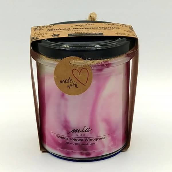 Marmorerat sojaljus Black Grape 240g