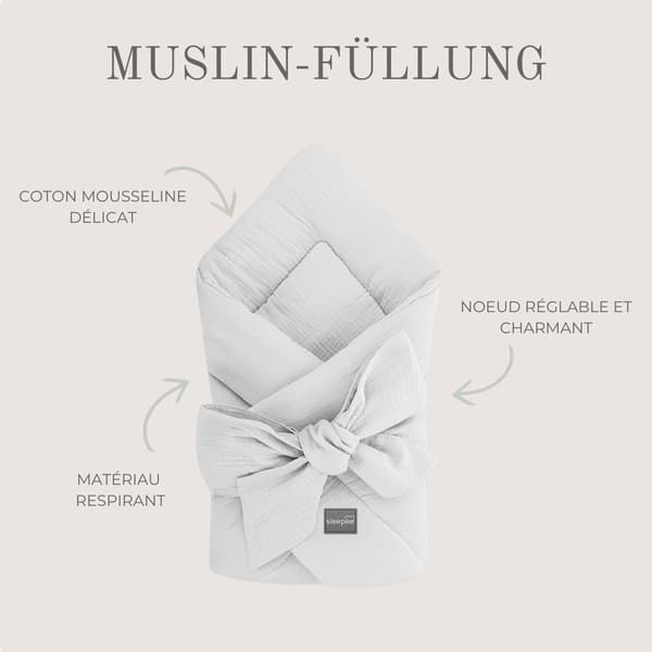 Muslin Svøb Beige
