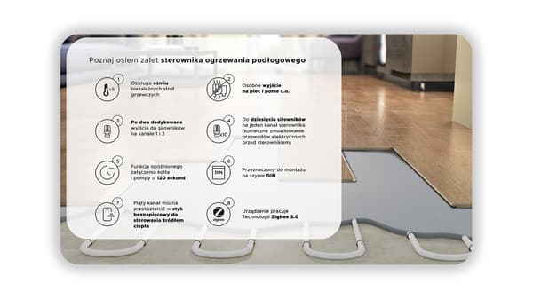 Zigbee Tuya 8-kanals CH8Z golvvärmeregulator