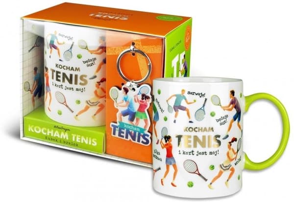 Jag älskar tennismugg + nyckelringsset