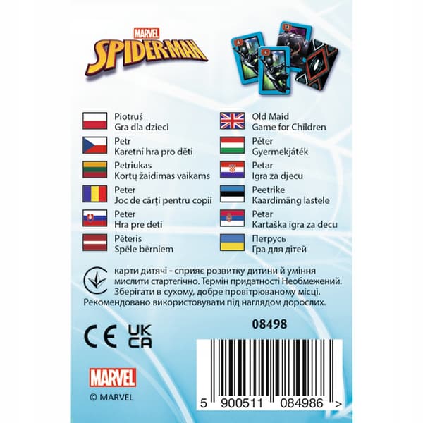Peter Spiderman Disney Marvel-kort +4 Trefl 08498