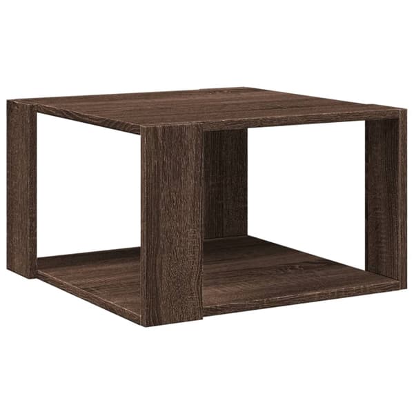 vidaXL sofabord brunt egetræ 51,5x51,5x30 cm