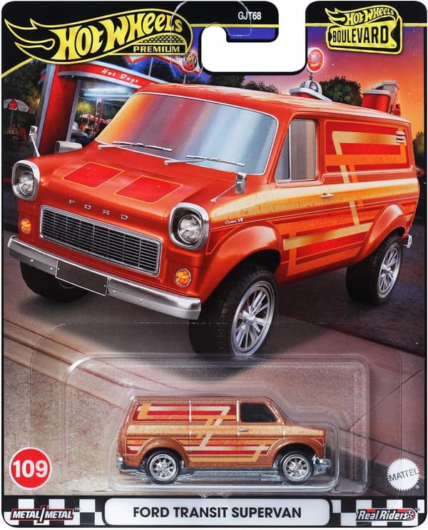HOT WHEELS FORD TRANSIT SUPERVAN PREMIUM BOULEVARD HRT76