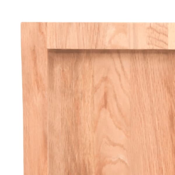 vidaXL bordplade lysebrun 100x60x(2-6)cm massivt egetræ