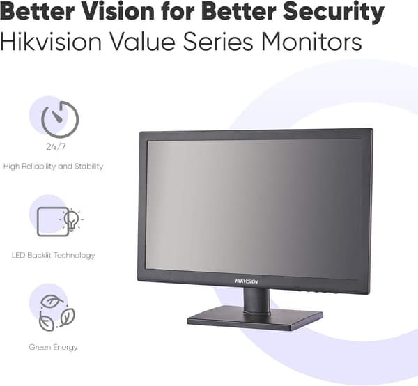 18,5" Hikvision DS-D5019QE-B TFT-näyttö (DS-D5019QE-B)