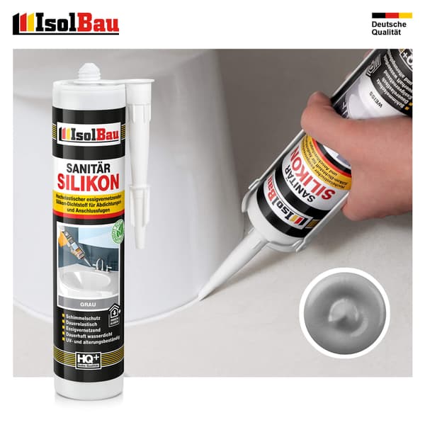 IsolBau Sanitär Silikon Grå Sanitär Silikon 6 x 300ml