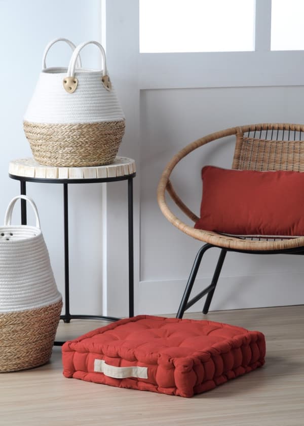 DUO gulvpude 45x45 mursten lys