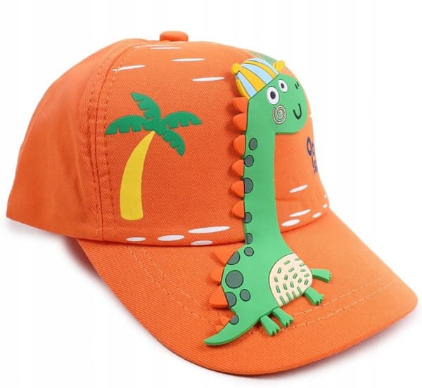 YO! Dinosaur 3D orange baseballkasket 50/54
