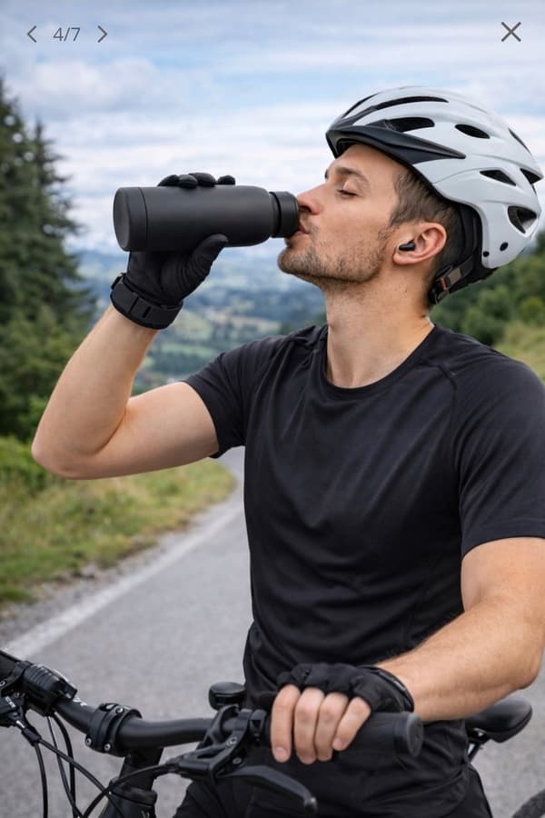 500 ml ståltermoflaske til varme og kolde drikke, sort