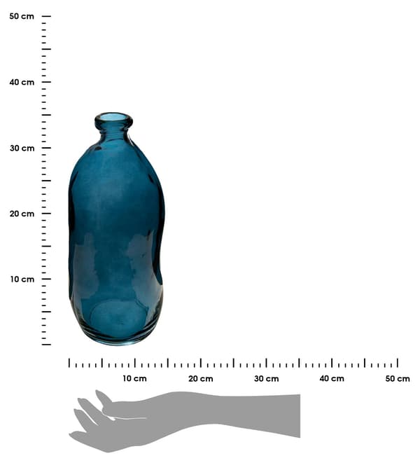 Jeanne Blue genbrugsglasvase