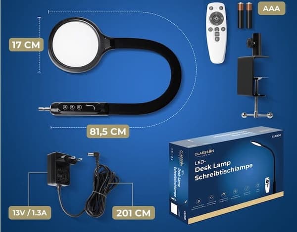 Claesson Lux LED-skrivebordslampe