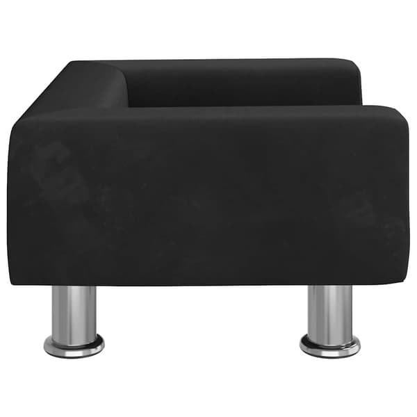 vidaXL børnesofa, sort, 50x40x26,5 cm, fløjl