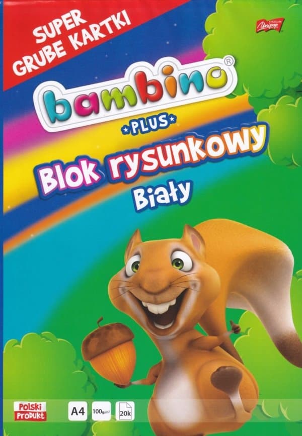 BAMBINO PLUS A4 piirustuslehtiö. 20 arkkia