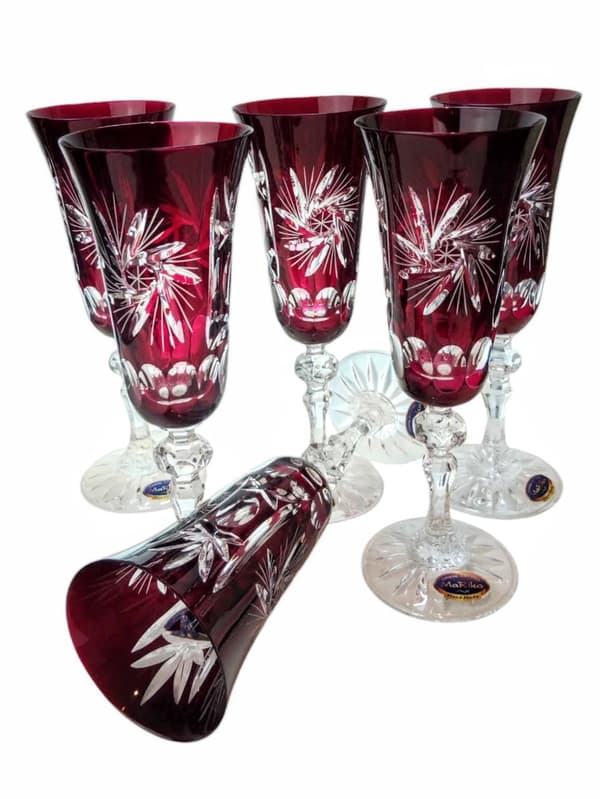 Ruby Crystal Champagneglas 150ml Olivenkværn