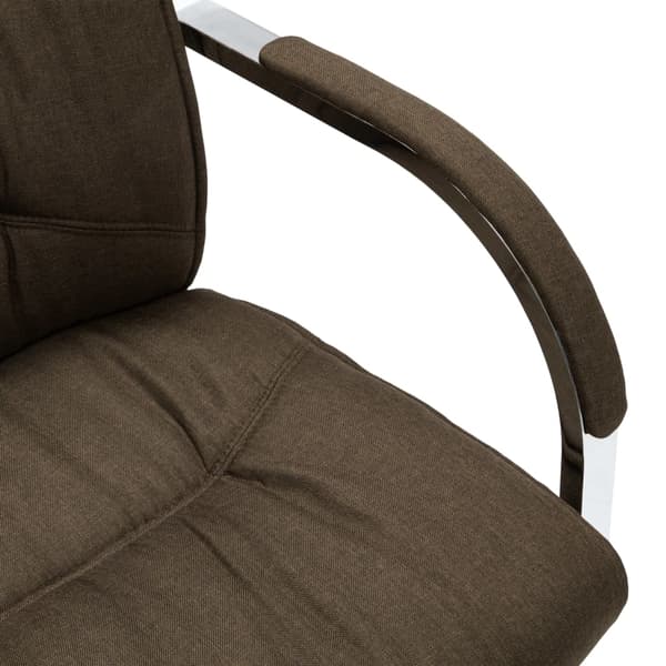 vidaXL Cantilever-kontorstol brun stof