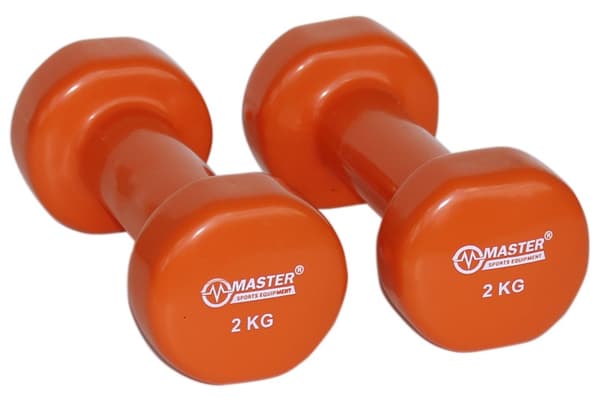 Vinylhåndvægte 2 x 2 kg MASTER