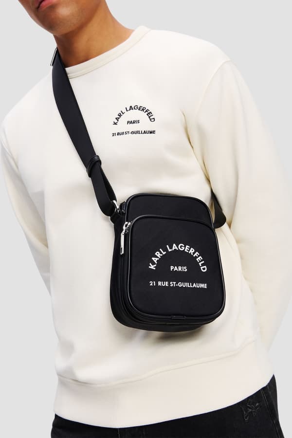 Karl Lagerfeld sort nylon herrepung