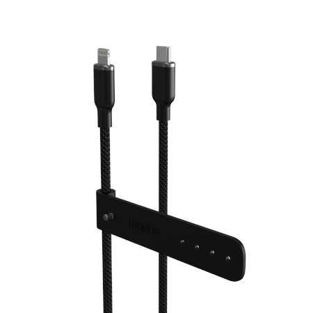 Mophie Charge Stream - USB-C-kaapeli - Lightning 1m (musta)