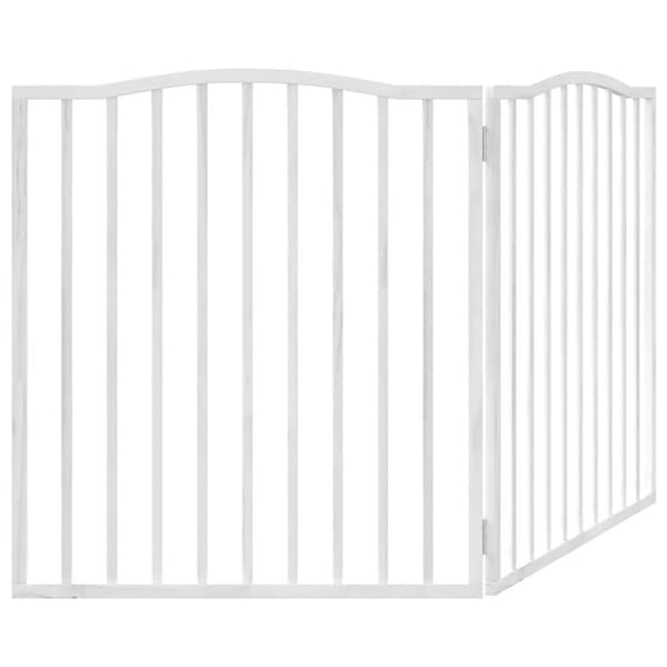 vidaXL foldbart sikkerhedsgitter til hunde, 2 paneler, hvid, 160 cm