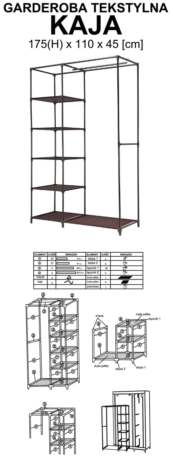 Kaja Vitto tekstilgarderobe - brun