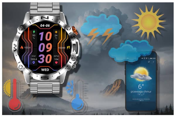 Herr smartwatch GRAVITY GT20-2 - AMOLED, Extra rem (sg024b)