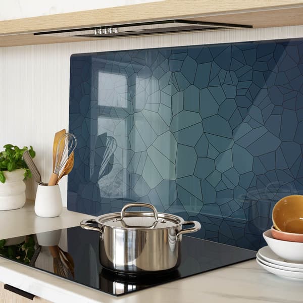 Dekorativ glasplade til servering af snacks abstrakt 80x52 cm